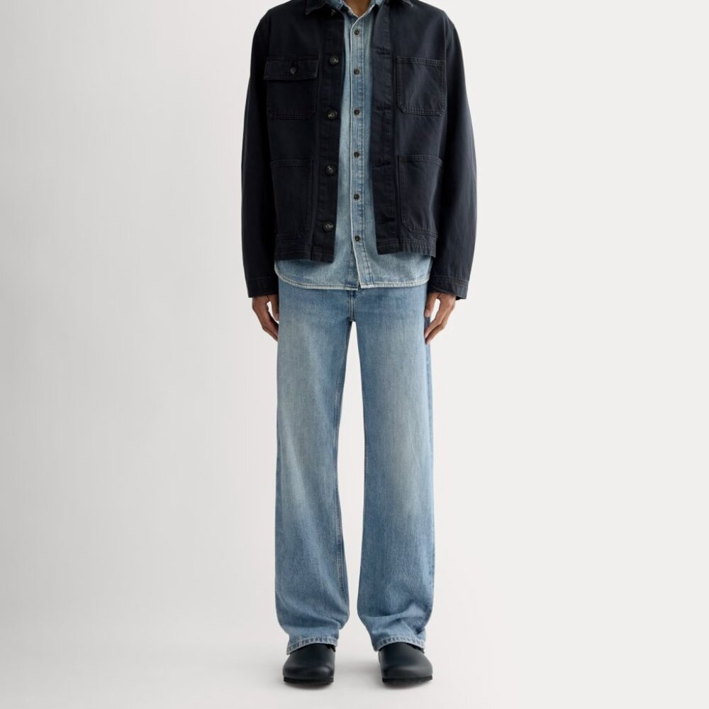 Everlane Men's '90s Loose Straight Jean in Light Indigo, Size 30x32, Cotton